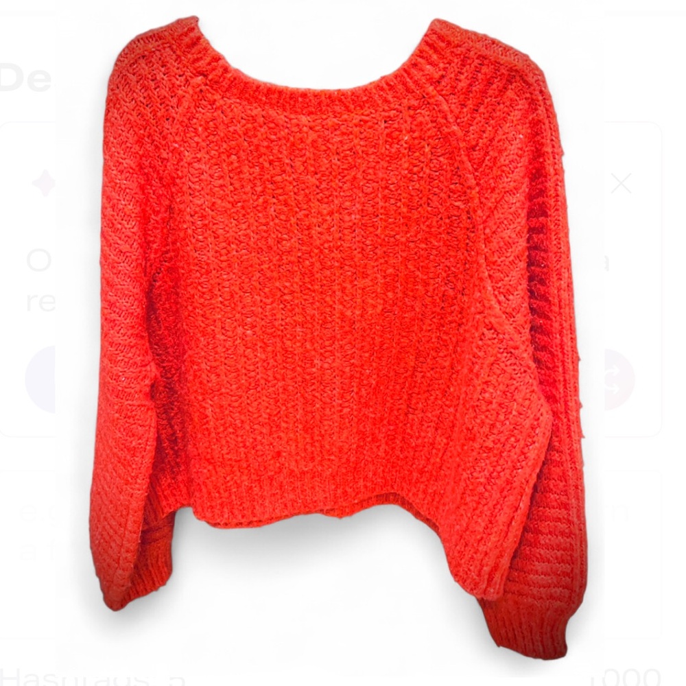 Free People Vibrant Red Sweater - Picture 2 of 4